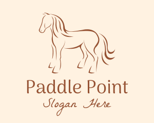 Brown Horse Silhouette logo design