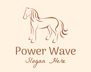 Brown Horse Silhouette logo design