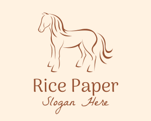 Brown Horse Silhouette logo design