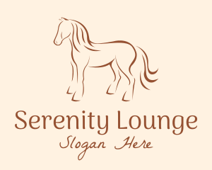 Brown Horse Silhouette logo design