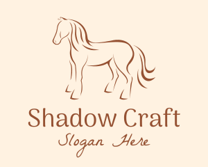 Brown Horse Silhouette logo