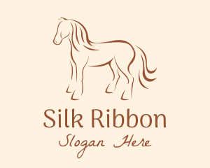 Brown Horse Silhouette logo design