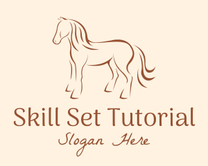 Brown Horse Silhouette logo design