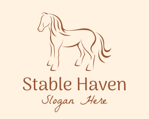 Brown Horse Silhouette logo