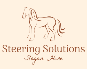 Brown Horse Silhouette logo design