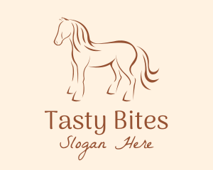 Brown Horse Silhouette logo design