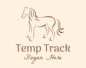 Brown Horse Silhouette logo design