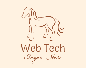 Brown Horse Silhouette logo design