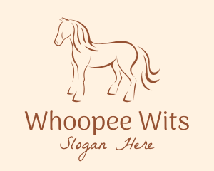 Brown Horse Silhouette logo design