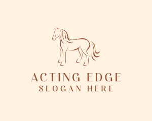 Brown Horse Silhouette logo design