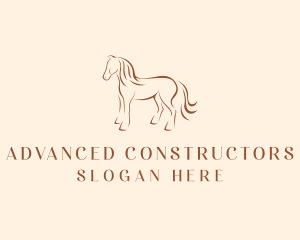 Brown Horse Silhouette logo design