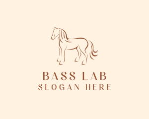 Brown Horse Silhouette logo design