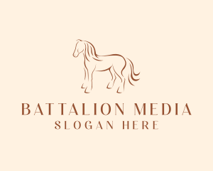 Brown Horse Silhouette logo design