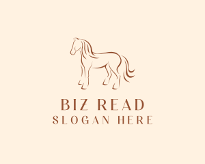 Brown Horse Silhouette logo design