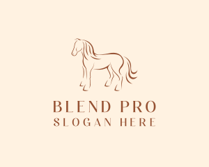 Brown Horse Silhouette logo design