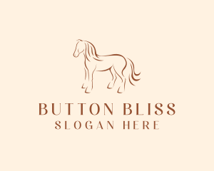 Brown Horse Silhouette logo design