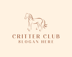 Brown Horse Silhouette logo design