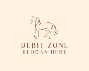 Brown Horse Silhouette logo design