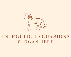 Brown Horse Silhouette logo design