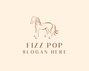 Brown Horse Silhouette logo design