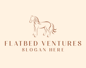 Brown Horse Silhouette logo design