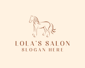 Brown Horse Silhouette logo design