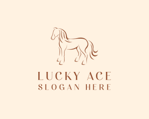 Brown Horse Silhouette logo design