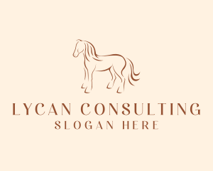 Brown Horse Silhouette logo design