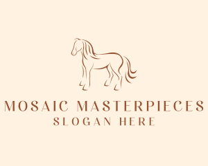 Brown Horse Silhouette logo design