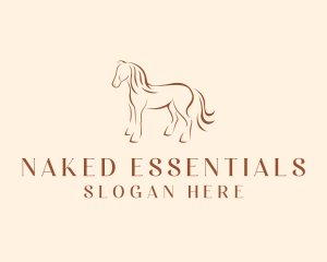 Brown Horse Silhouette logo design