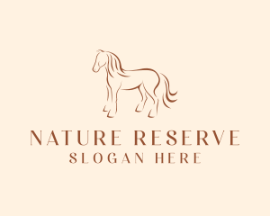 Brown Horse Silhouette logo design