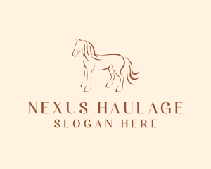 Brown Horse Silhouette logo design