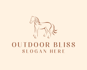 Brown Horse Silhouette logo design