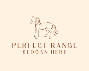 Brown Horse Silhouette logo design