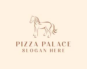 Brown Horse Silhouette logo design