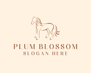 Brown Horse Silhouette logo design