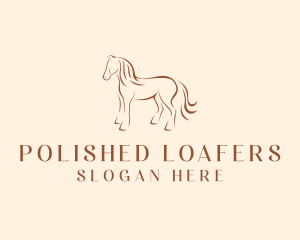 Brown Horse Silhouette logo design