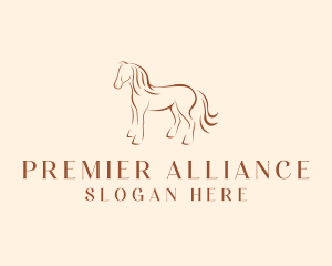 Brown Horse Silhouette logo design