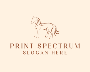 Brown Horse Silhouette logo design