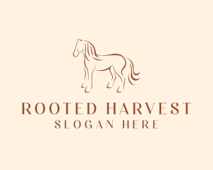 Brown Horse Silhouette logo design