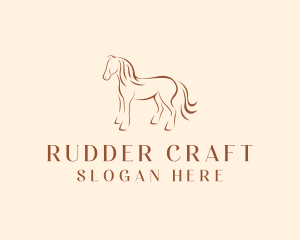 Brown Horse Silhouette logo design