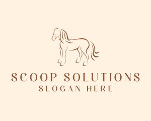 Brown Horse Silhouette logo design