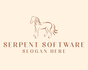 Brown Horse Silhouette logo design