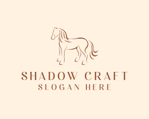 Brown Horse Silhouette logo design