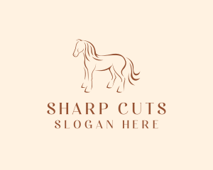 Brown Horse Silhouette logo design