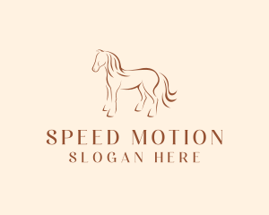 Brown Horse Silhouette logo design