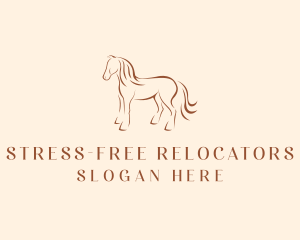 Brown Horse Silhouette logo design