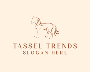 Brown Horse Silhouette logo design