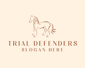 Brown Horse Silhouette logo design