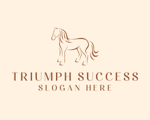 Brown Horse Silhouette logo design